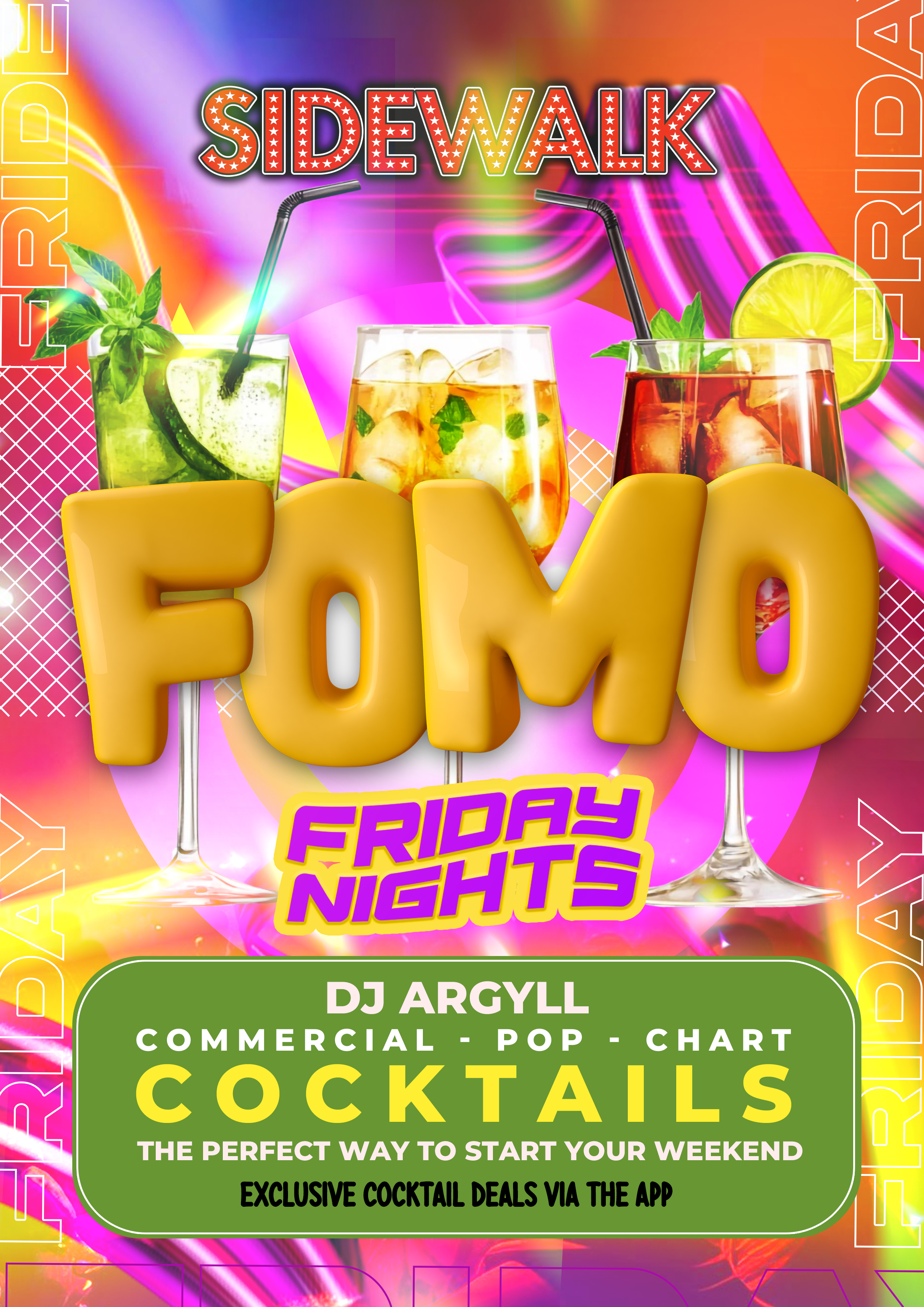 Poster Fridays Candy PopCorn Night